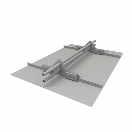 Снегозадержатель трубчатый круглый 1000мм фальц 25-1,0-1,0-4 холоднокатанная сталь с порошковым покрытием RAL 7047