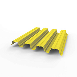 Профнастил Н75 - 0,7 (RAL 1018) с полимерным покрытием (полиэстер)