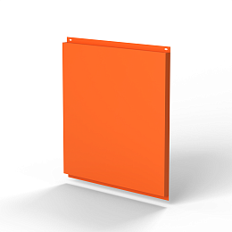 Фасадная металлокассета 1160x530 (RAL 2008) открытого типа, с порошковым покрытием 0,7 мм