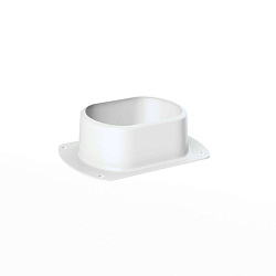 Воронка прямоугольного водосточного желоба полиэстер врезная Grand Line Vortex RAL 9003