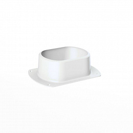 Воронка прямоугольного водосточного желоба полиэстер врезная Grand Line Vortex RAL 9003