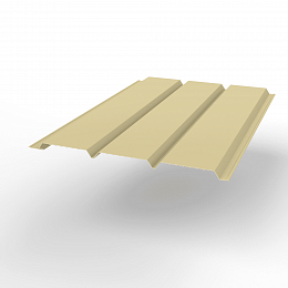 Софит металлический без перфорации оцинкованный с полимерным покрытием 0,45x357мм  RAL 1014