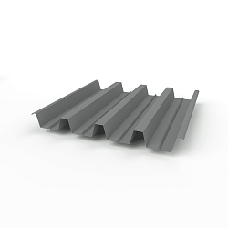 Профнастил Н60 (RAL 7037) 0,5х845мм оцинкованный, с полимерным покрытием (Полиэстер)