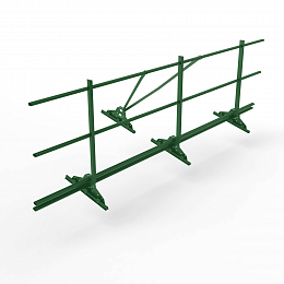 Ограждение кровельное функция снегозадержатель фальц 3000мм 600-25-1-1,5-3 оцинкованная сталь с порошковым покрытием RAL 6002