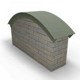 Парапет радиусный 0,7 мм (RAL 7033) полиэстер