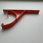 Крепление желоба водосточного короткое c порошковым покрытием ф220x350мм RAL 6010