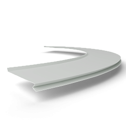 Отлив радиусный 0,7мм RAL 9003 оцинкованный, c порошковым покрытием