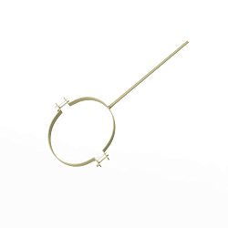 Крепление водосточный трубы сварное оцинкованное порошок ф90х10х250мм RAL 1000