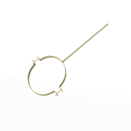 Крепление водосточный трубы сварное оцинкованное порошок ф90х10х250мм RAL 1000