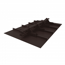 Снегозадержатель трубчатый плоскоовальный 3000мм фальц 40x20-1,0-2,0-3 оцинкованная сталь с порошковым покрытием RAL 8017