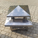 Дымник на трубу с сеткой оцинкованный с полимерным покрытием до 2800мм RR 32