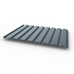 Профнастил С20 - 0,45х1150мм (RAL 7000) оцинкованный, с полимерным покрытием (Полиэстер)