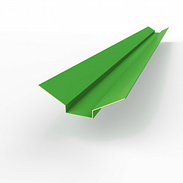 Ендова верхняя фигурная 0,45 мм (RAL 6018) оцинкованная c порошковым покрытием