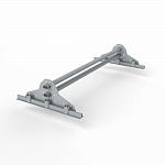 Снегозадержатель трубчатый 3000мм фальц 40x20-1,0-2,0-4 холоднокатанная сталь с порошковым покрытием RAL 7040