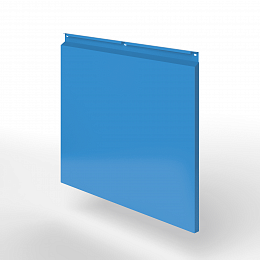 Фасадная металлокассета закрытого типа оцинкованная с порошковым покрытием 0,7x380х815мм RAL 5012 Голубой