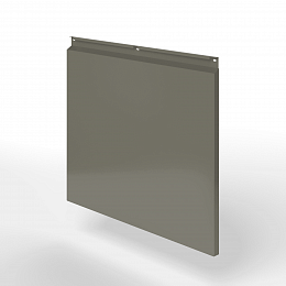 Фасадная металлокассета закрытого типа оцинкованная с порошковым покрытием 0,7x380х815мм RAL 7039 Кварцевый серый