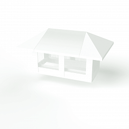 Дымник на трубу с сеткой оцинкованный с полимерным покрытием до 2000мм RAL 9003