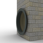 Откос радиусный 0,55 мм (RAL 7043) c порошковым покрытием