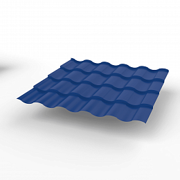 Металлочерепица Kredo оцинкованная с полимерным покрытием 0,45х1190мм RAL 5005