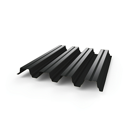 Профнастил Н75 - 0,6 (RAL 9011) с полимерным покрытием (полиэстер)