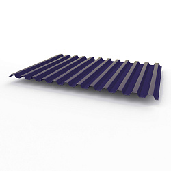 Профнастил С21 0,35х1051мм (RAL 5022) оцинкованный, с полимерным покрытием (полиэстер)