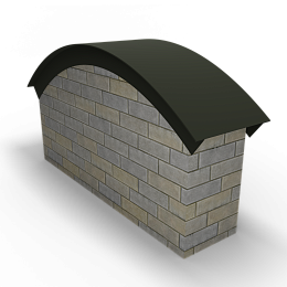 Парапет радиусный 1,2 мм (RAL 6008) полиэстер