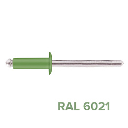 Заклепка 3.2x10 (RAL 6021) A2/A2 вытяжная