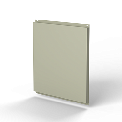 Фасадная металлокассета 1160x1160 (RAL 7032) открытого типа, с порошковым покрытием 0,7 мм