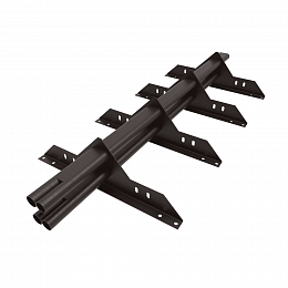 Снегозадержатель трубчатый плоскоовальный 1000мм универсальный 40x20-1,0-1,0-2 холоднокатанная сталь с порошковым покрытием RAL 8017