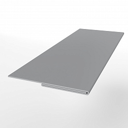 Планка финишная 0,45 мм (RAL 7004) оцинкованная, с порошковым покрытием