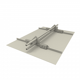 Снегозадержатель трубчатый плоскоовальный 3000мм фальц 25-1,0-1,0-4 оцинкованная сталь с порошковым покрытием RAL 9002