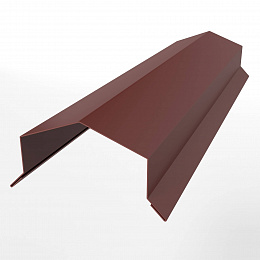 Заборный парапет с капельником угловой оцинкованный с порошковым покрытием 0,45мм RAL 3009
