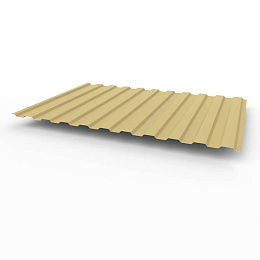 Профнастил С8 - 0,35х1180мм (RAL 1001) оцинкованный, с полимерным покрытием (полиэстер)