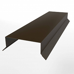 Заборный парапет с капельником плоский П-образный оцинкованный с порошковым покрытием 0,45мм RR 32