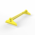 Снегозадержатель трубчатый плоскоовальный 3000мм универсальный 40x20-1,0-2,0-4 оцинкованная сталь с порошковым покрытием RAL 1018