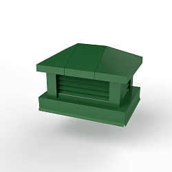 Дымник на трубу с жалюзи оцинкованный с полимерным покрытием до 1200мм RAL 6029