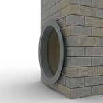 Откос радиусный 0,45 мм (RAL 9023 ) c порошковым покрытием