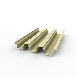 Профнастил Н114 - 1х646мм (RAL 1013) оцинкованный, с полимерным покрытием (полиэстер)