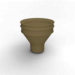 Воронка водосточная ф130х350мм (RAL 8000) водосборная, c порошковым покрытием