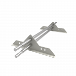 Снегозадержатель трубчатый плоскоовальный 3000мм универсальный 25-1,0-1,5-4 оцинкованная сталь с порошковым покрытием RAL 9003