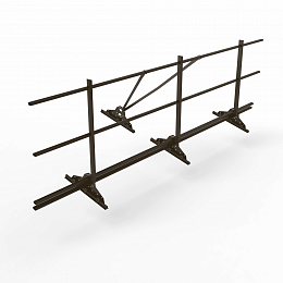 Ограждение кровельное функция снегозадержатель фальц 3000мм 600-25-1-1,5-3 оцинкованная сталь с порошковым покрытием RR 32