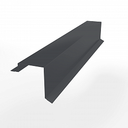 Торцевая планка (RAL 7024) оцинкованная, с порошковым покрытием 0,45 мм (ширина более 625 мм)