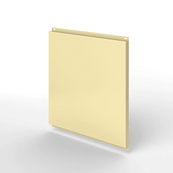 Фасадная металлокассета 530x530 открытого типа оцинкованная с порошковым покрытием 0,7мм RAL 1014