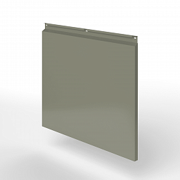 Фасадная металлокассета закрытого типа оцинкованная с порошковым покрытием 0,7x1160х600мм RAL 7003 Серый мох