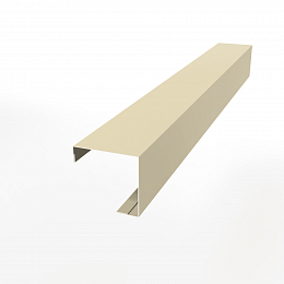 Планка угла внешнего простая  для фальцевой кровли оцинкованная с порошковым покрытием 0,45мм ширина менее 625 мм RAL 1015