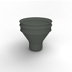 Воронка водосточная ф100х350мм (RAL 7009) водосборная, c порошковым покрытием