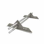 Снегозадержатель трубчатый плоскоовальный 1000мм универсальный 25-1,0-1,5-2 оцинкованная сталь с порошковым покрытием RAL 9002