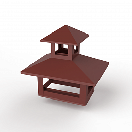 Дымник на трубу двойной оцинкованный с полимерным покрытием до 2000мм RAL 3011