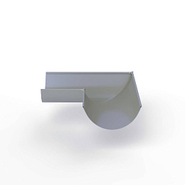 Угол 90 градусов водосточного желоба оцинкованный порошок ф180х400х400мм RAL 7040