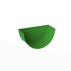 Заглушка желоба водосточного оцинкованная порошок ф120мм RAL 6018